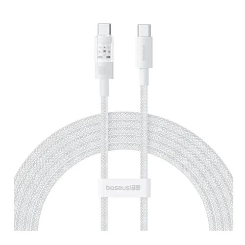 Baseus Gem Fast-Charging Data Cable USB-C to USB-C 100W 2M-Moon White