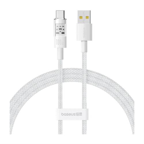 Baseus Gem Fast-Charging Data Cable USB to USB-C 100W 2M - Moon White