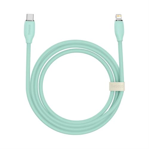Baseus Jelly Liquid Silica Gel Fast Charging Data Cable Type-C to IP 20W 2M - Green