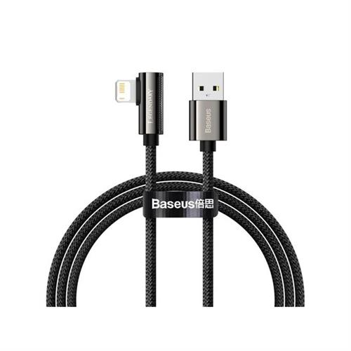 Baseus Legend Series Elbow Fast Charging Data Cable USB to IP 2.4A 1m - Black