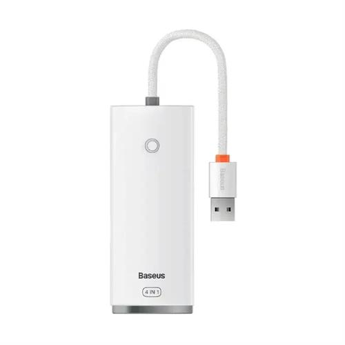 Baseus Lite Series 4-Port USB-A Hub Adapter (USB-A to USB 3.0*4) 25CM - White
