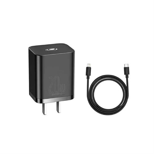 Baseus Super SI Quick Charger 1C 20W CN 2 Pin Sets - Black