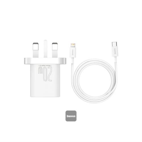 Baseus Super Si Quick Charger 1C 20W UK Sets - white