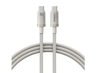 Baseus Titanium Alloy Fast Charging Cable Type-C to Type-C 100W 1M Galaxy Titanium Gold