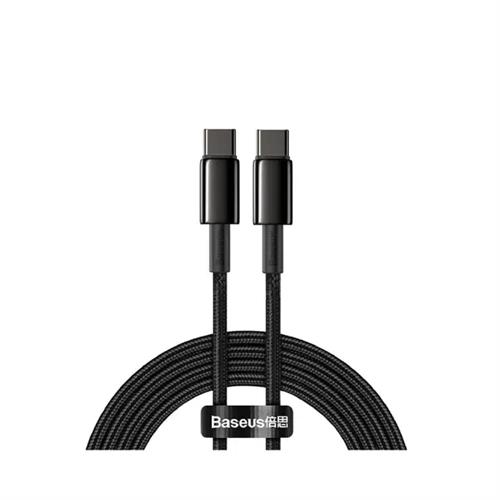 Baseus Tungsten Gold Fast Charging Data Cable Type-C to Type-C 100W 2M - Black