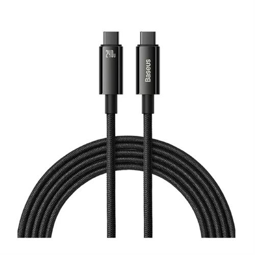 Baseus Tungsten Gold Fast Charging Data Cable Type-C to Type-C 240W 3M - Black