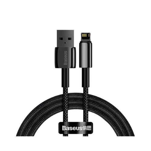 Baseus Tungsten Gold Fast Charging Data Cable USB to IP 2.4A 1m - Black