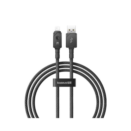 Baseus Unbreakable Series Fast Charging Data Cable USB to IP 2.4A 1m - Cluster Black