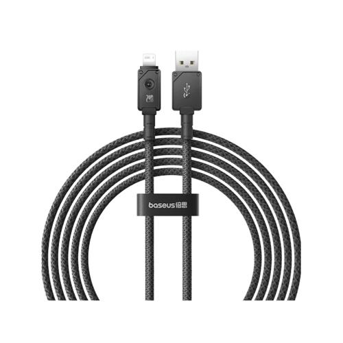 Baseus Unbreakable Series Fast Charging Data Cable USB to IP 2.4A 2m - Cluster Black