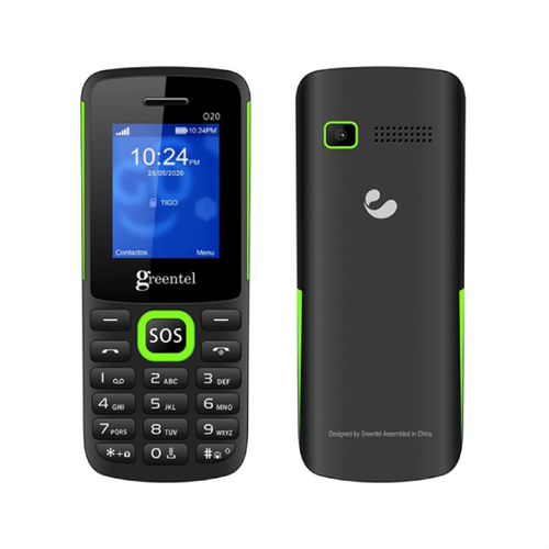 Greentel O20 Mobile Phone - Black & Green