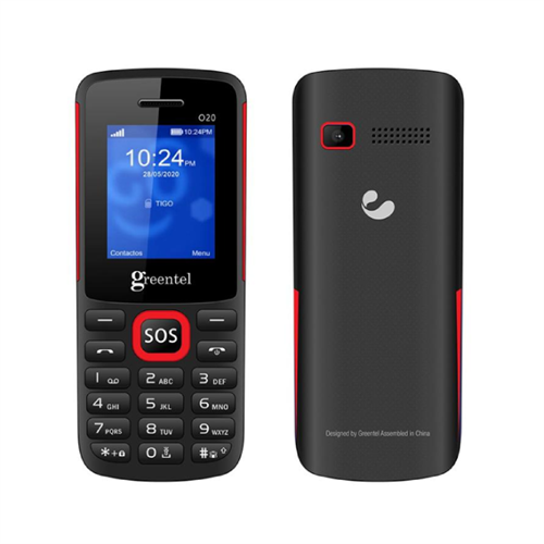 Greentel O20 Mobile Phone - Black & Red