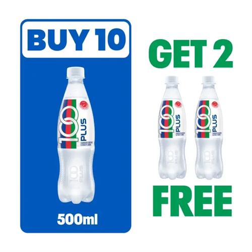 100 Plus Original Can Pet 500ml (Buy 10 Get 2 Free)