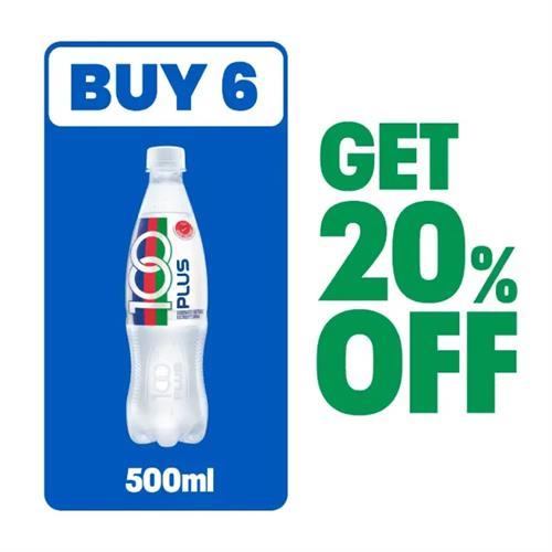 100 Plus Original Can Pet 500ml (Buy 6 Get 20% Off)