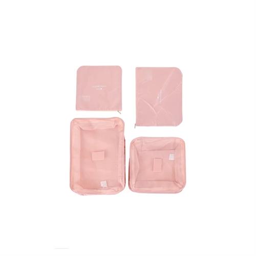MINISO Foldable Travel Organizer Bag 4 Pack - Pink
