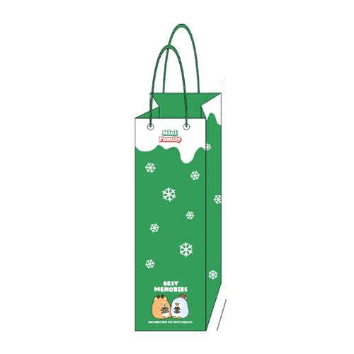 MINISO Mini Family Christmas Eve Wine Bag - Green