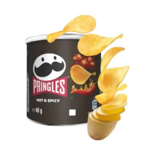 Pringles Hot & Spicy Small Stacks Potato Crisp Chips - 40g