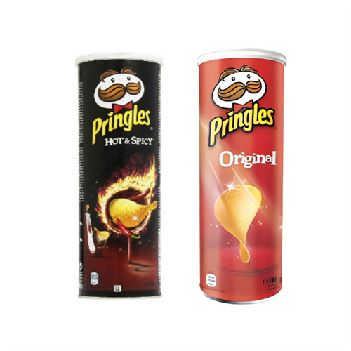 Pringles Potato Chips Combo (Original & Hot Spicy) - 165g x 2