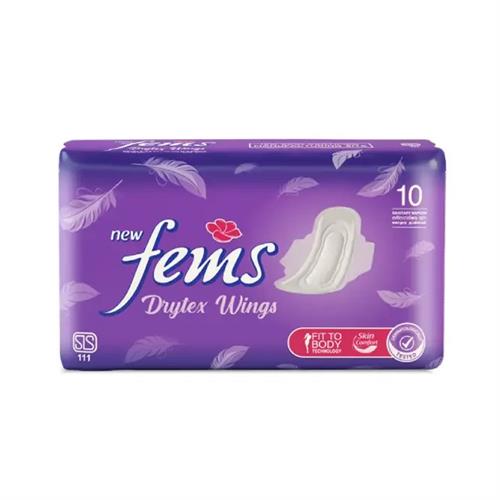 Fems Drytex Wings Sanitary Napkin - 10Pcs