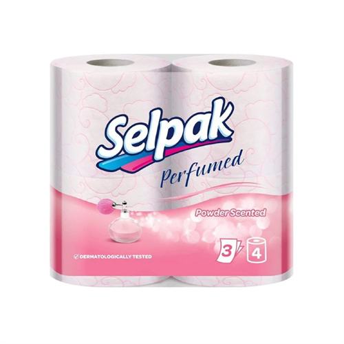 Selpak Toilet Papers Powder Scented - 3ply 4 Rolls