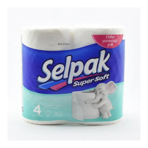 Selpak Toilet Paper Super Soft Roll - 4 Pack