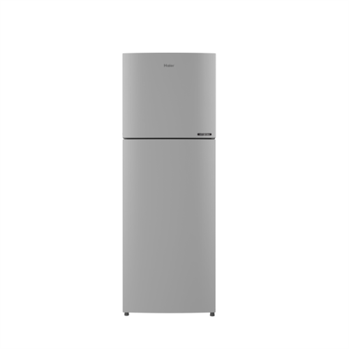 Haier 240L No Frost Double Door Inverter Refrigerator - Metallic Silver