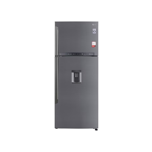 LG 471L Frost Free Double Door Refrigerator - Shiny Steel