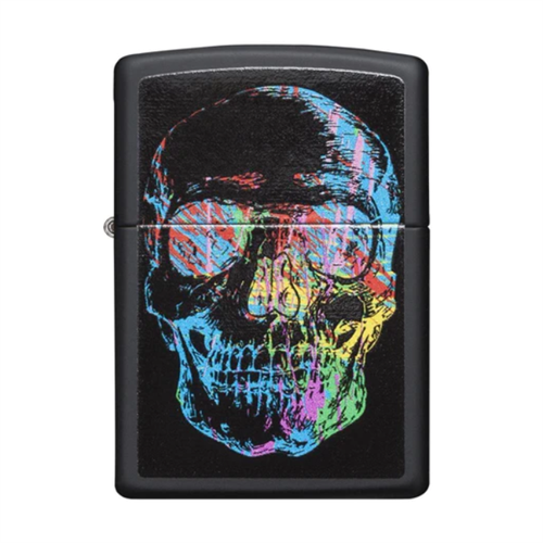 Zippo Lighter 28042 Colorful Skull - Black Matte