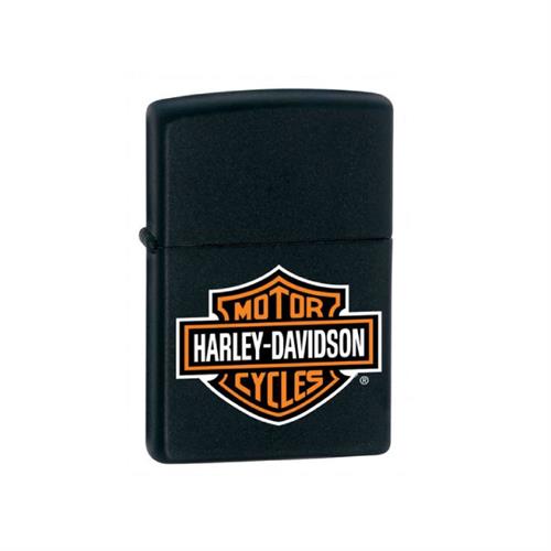 Zippo Lighter Harley-Davidson Logo - Black Matte