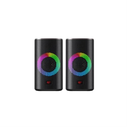 Havit SK212 USB 2.0 Stereo Electronic Sports Speaker - Black & Ochre