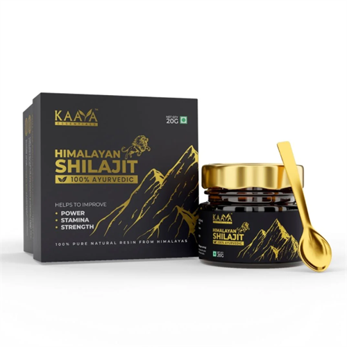 Kaaya 100% Pure Himalayan Shilajit Resin - 20g (Boosts Performance, Strength & Stamina, Improves Endurance & Builds Muscle Mass)