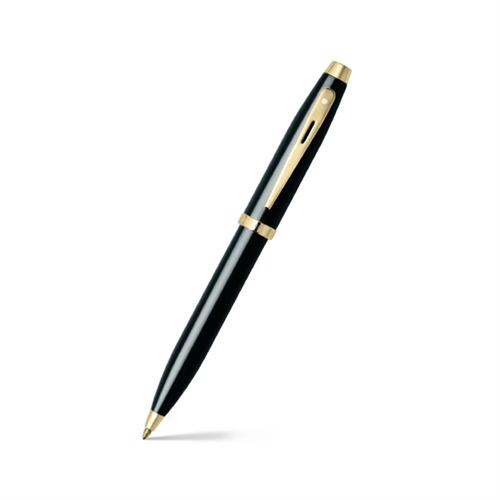 Sheaffer 100 E9322 Glossy Black Ballpoint Pen with Gold Tone Trims