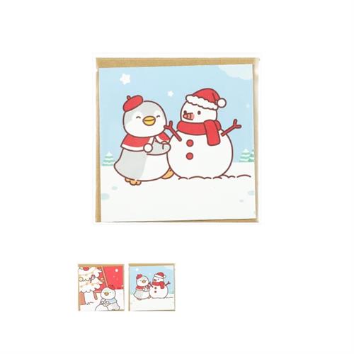 MINISO Mini Family Series Small Greeting Cards 2 Pcs - Penguin