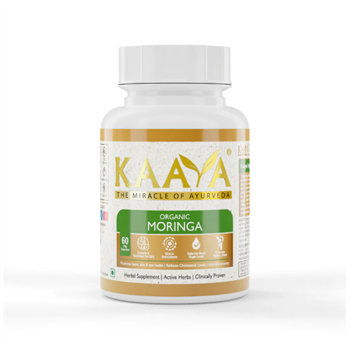 Kaaya 100% Pure Moringa Capsules, Helpful in Overall Health and Wellness - 60 Capsules