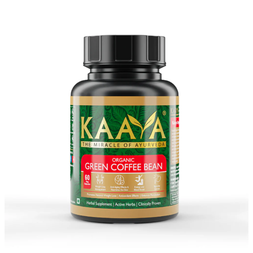 Kaaya Green Coffee Bean Capsules for Weight Loss, Anti-Aging, Boosts Mood and Energy, For Men and Women - 60 Capsules