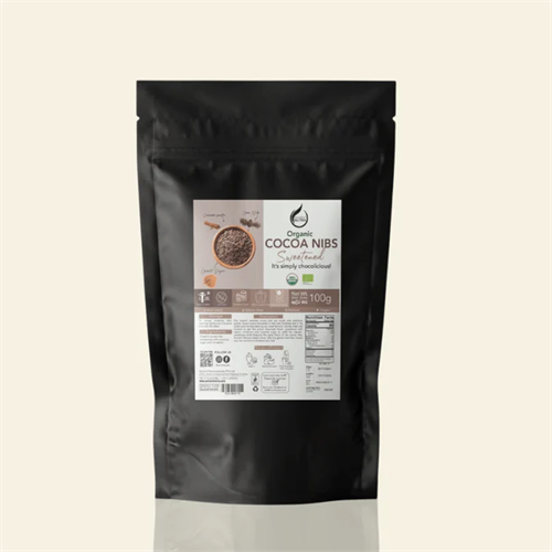 Ancient Nutra Organic Cocoa Nibs (Sweetened) - 100g