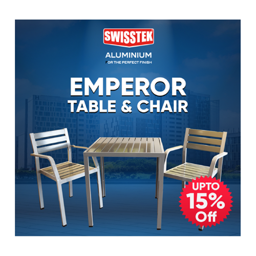 SWISSTEK Emperor Table And Chair Gray