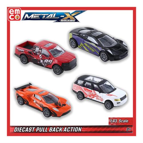 EMCO Pull Back Die Cast Car - 24 Assortment Collection