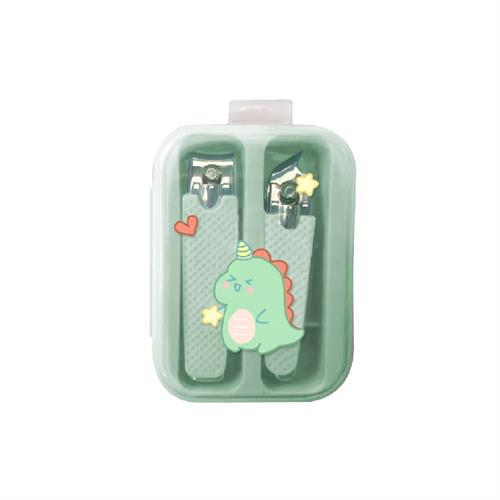 MINISO Cute Little Dinosaur Manicure Set Green - 2Pcs