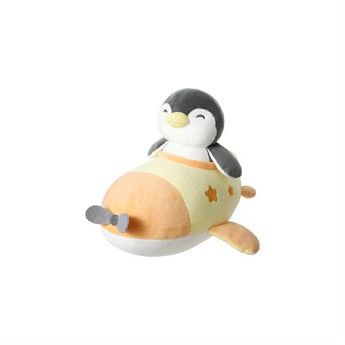 MINISO Travel Series Penguin Airplane Plush Toy - Black