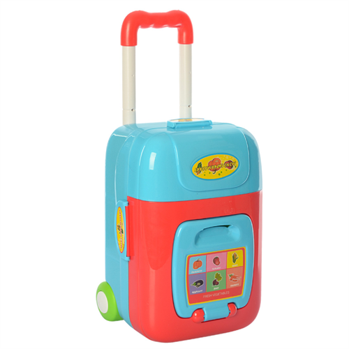 Wanderfong 2 In 1 Kids Plastic Hamburger Set Toy Suitcase Fast Food Shop Toys