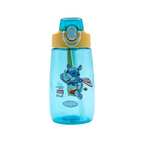 Kids Water Bottle Rhino Hero Blue - 480ml