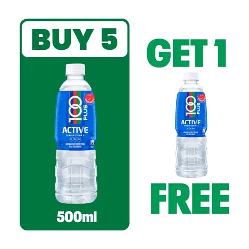 100 Plus Active Can Asp Pet 500ml (Buy 5 Get 1 Free)