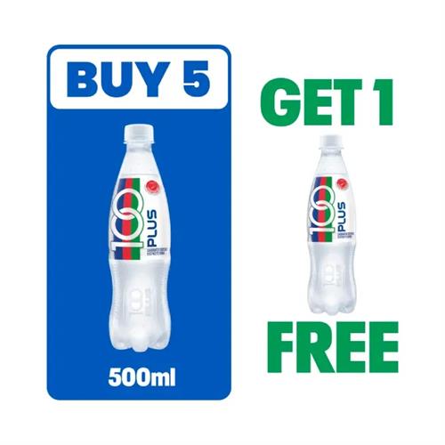 100 Plus Original Can Pet 500ml (Buy 5 Get 1 Free)