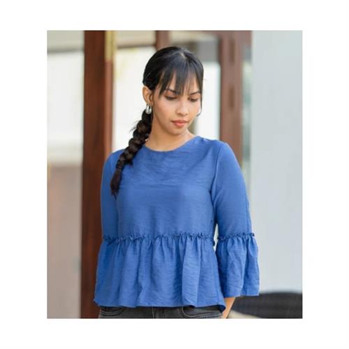 3/4 Sleeve Peplum Top