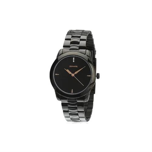 Sonata Analog Black Dial Men's Watch