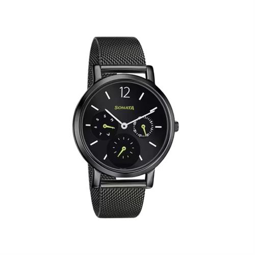 Sonata Jet Black Dial Multifunction Women's Watch