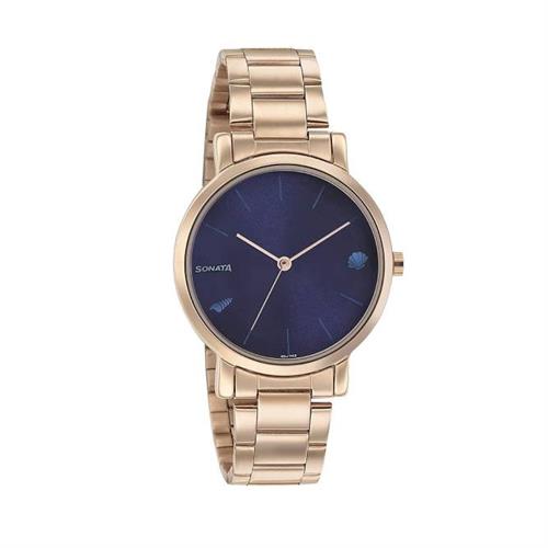 Sonata Quartz Play with Blue Dial Women's Watch W/Box