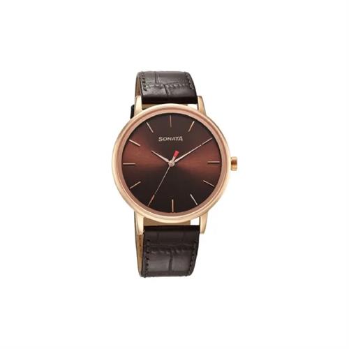 Sonata Utsav Quartz Analog Brown Dial Men's Watch