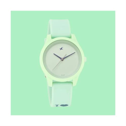 Fastrack Monochrome Green Dial Silicone Strap Women's Watch