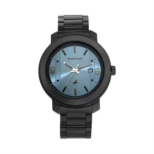 Fastrack Quartz Bare Basics Blue Dial Men's Watch W/Box